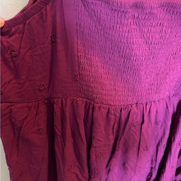 TORRID Deep Burgundy Camisole W/ Eyelet Lace Detail Plus Size 3 - Picture 7 of 10